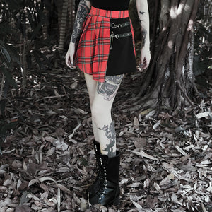 Plaid Punk Pleated Skirt - Goth Mall