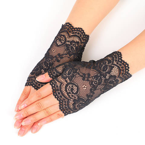 Victorian Lace Fingerless Gloves - Goth Mall