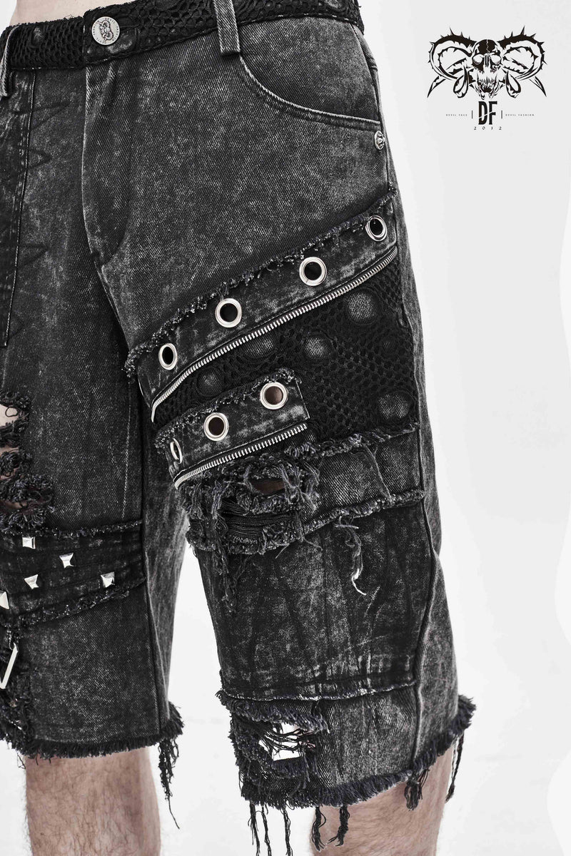 stone  24ss Bermuda Shorts ブラック The Black Stone Shorts– Goth Mall