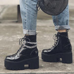 The Ankle Chain Boots - Goth Mall