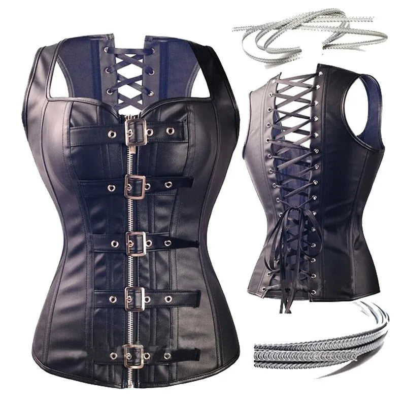 Strapped Leather Corset