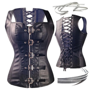 Strapped Leather Corset