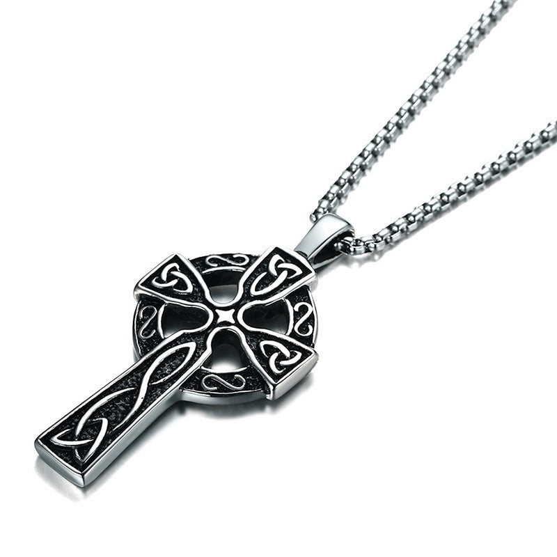 Titanium Steel Celtic Cross Necklace