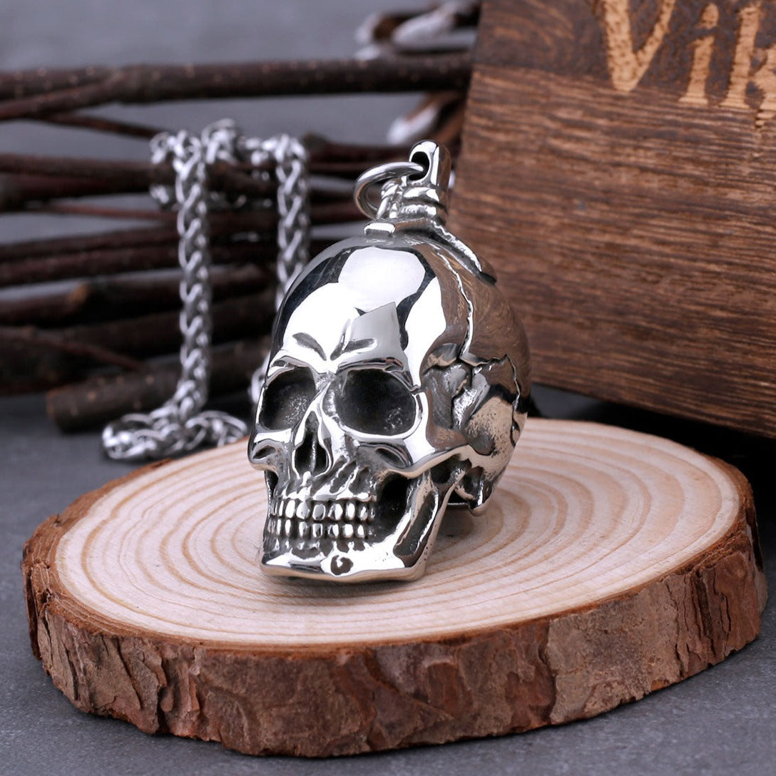 Deluxe Stainless Steel Skull Necklace– Goth Mall