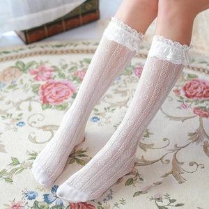 Emo Lace Trim Socks