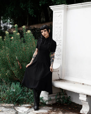 black crane mesh dress Black Crane Long Mesh Tee Dress