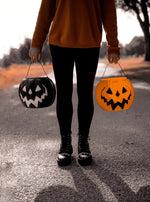 Orange Haunted Hallows Pumpkin Pail