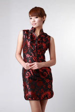 The Sleeveless Cheongsam Mini Dress