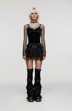 Gothic Rose Pleated Skirt - Goth Mall