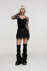 Gothic Rose Pleated Skirt - Goth Mall