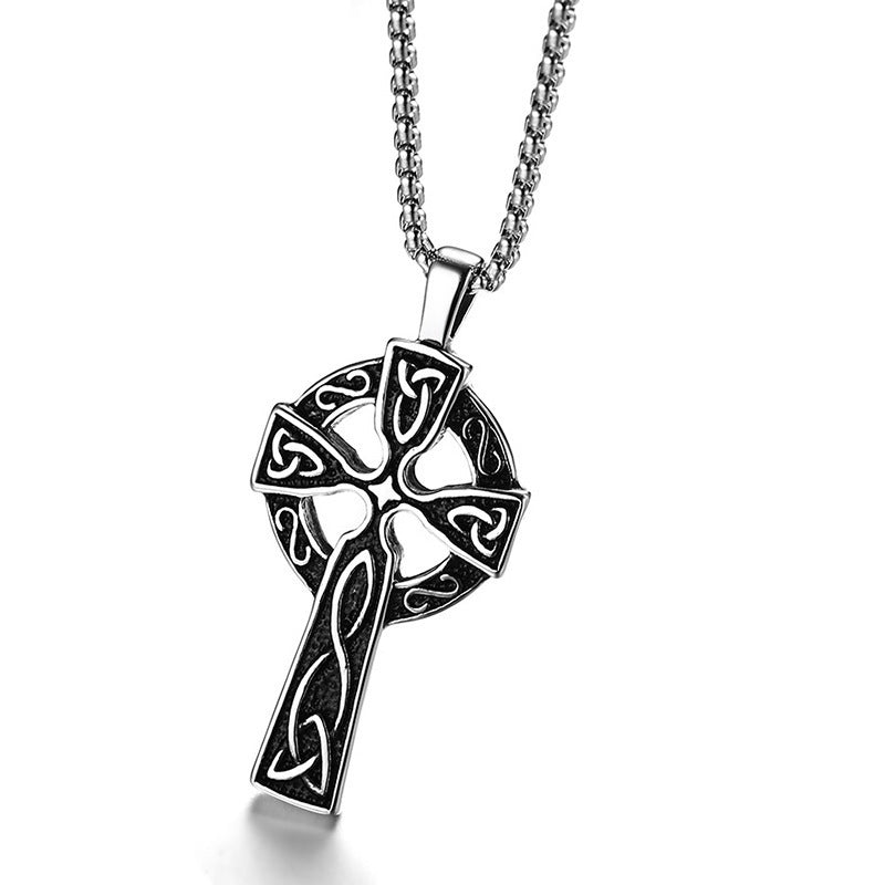 Titanium Steel Celtic Cross Necklace