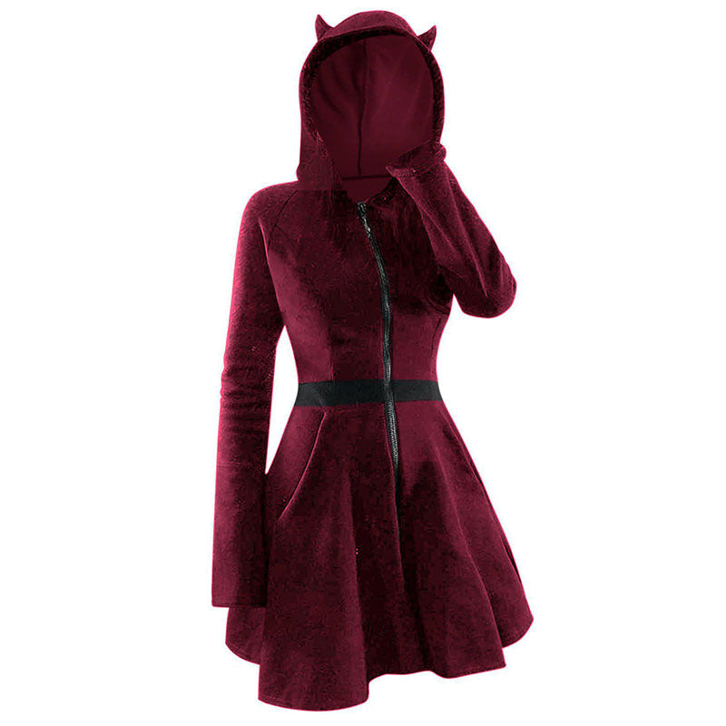 Cat Ears Hoodie Dress