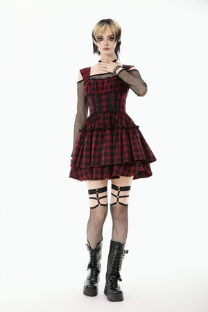 The Tartan Emo Dress– Goth Mall