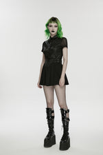 The Nightwatcher Mini Skirt - Goth Mall