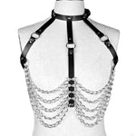 The Queen of Chains Harness Bra - Goth Mall