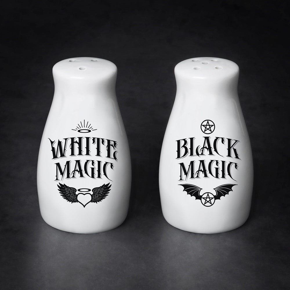 White Magic Black Magic Salt & Pepper Set - Goth Mall