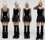 Gothic Rose Pleated Skirt