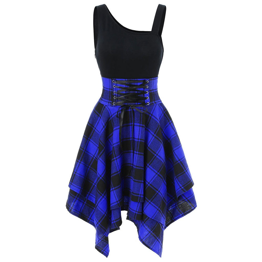 Plaid Punk Dress - Sale