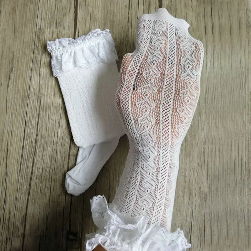 Emo Lace Trim Socks