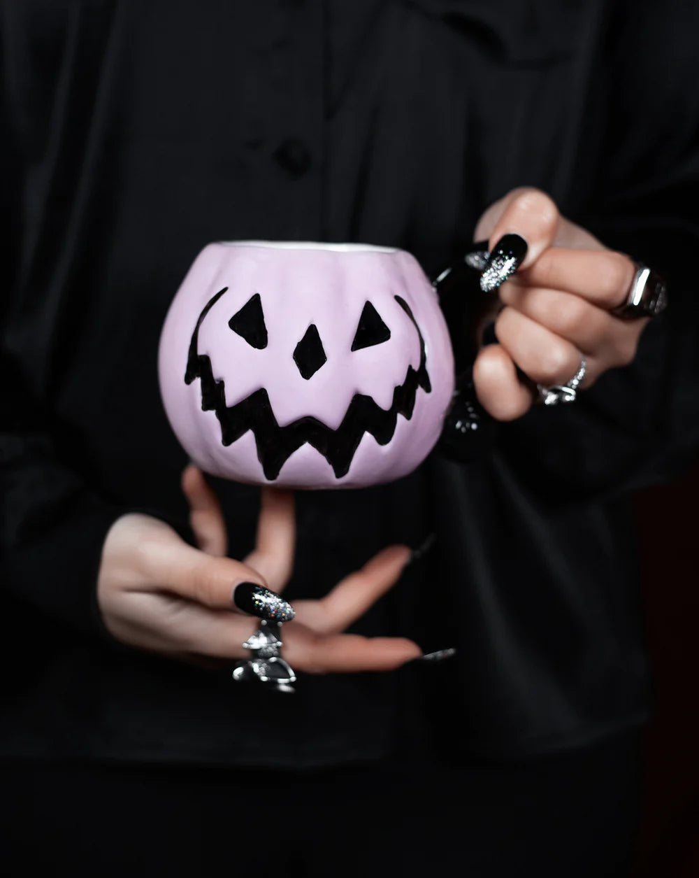 Haunted Hallows Mug in Pink - Goth Mall
