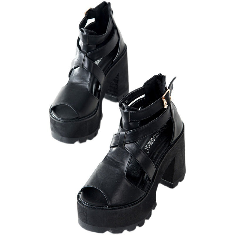 Black Kitty Platform Shoes
