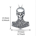 Celtic Viking Skull Pendant Necklace - Goth Mall