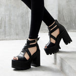 Black Kitty Platform Shoes
