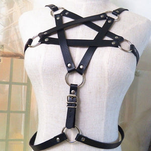 Gothic Cross Cage Harness Bra