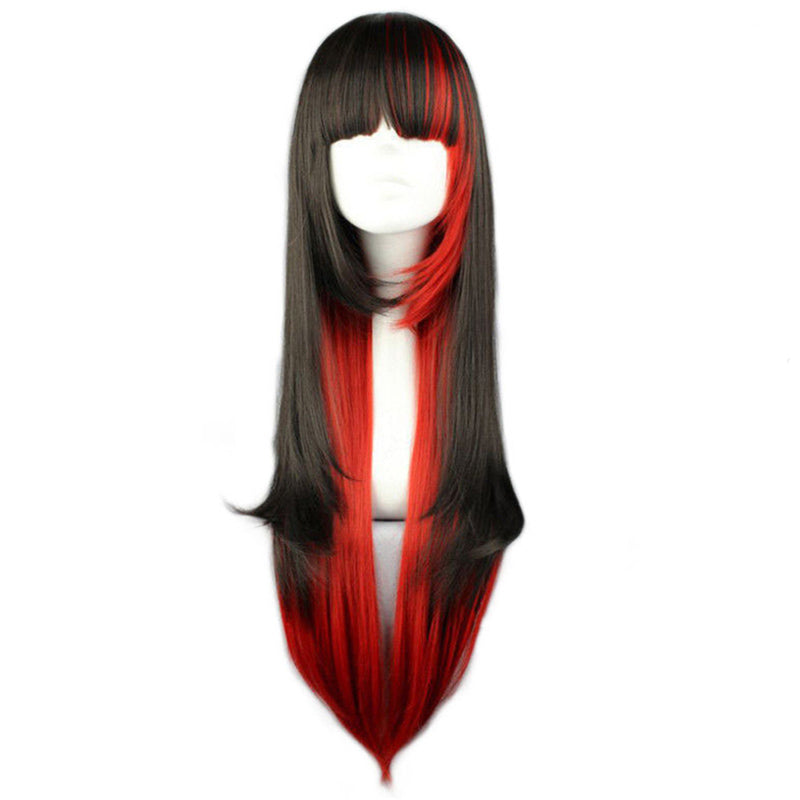 Red & Black Long Wig - Goth Mall