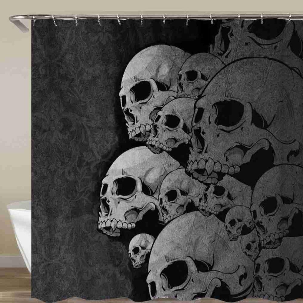 Skull Shower Curtain - Goth Mall