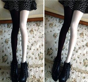 Two Tone Tights - Goth Mall
