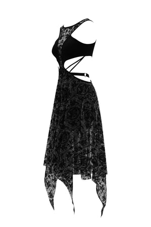 The Lace Cameo Butterfly Dress - Goth Mall