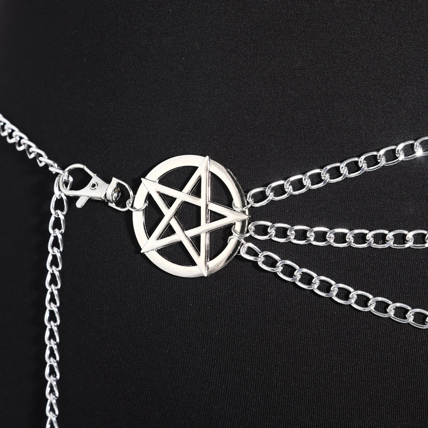 Pentagram Chain Belt - Goth Mall