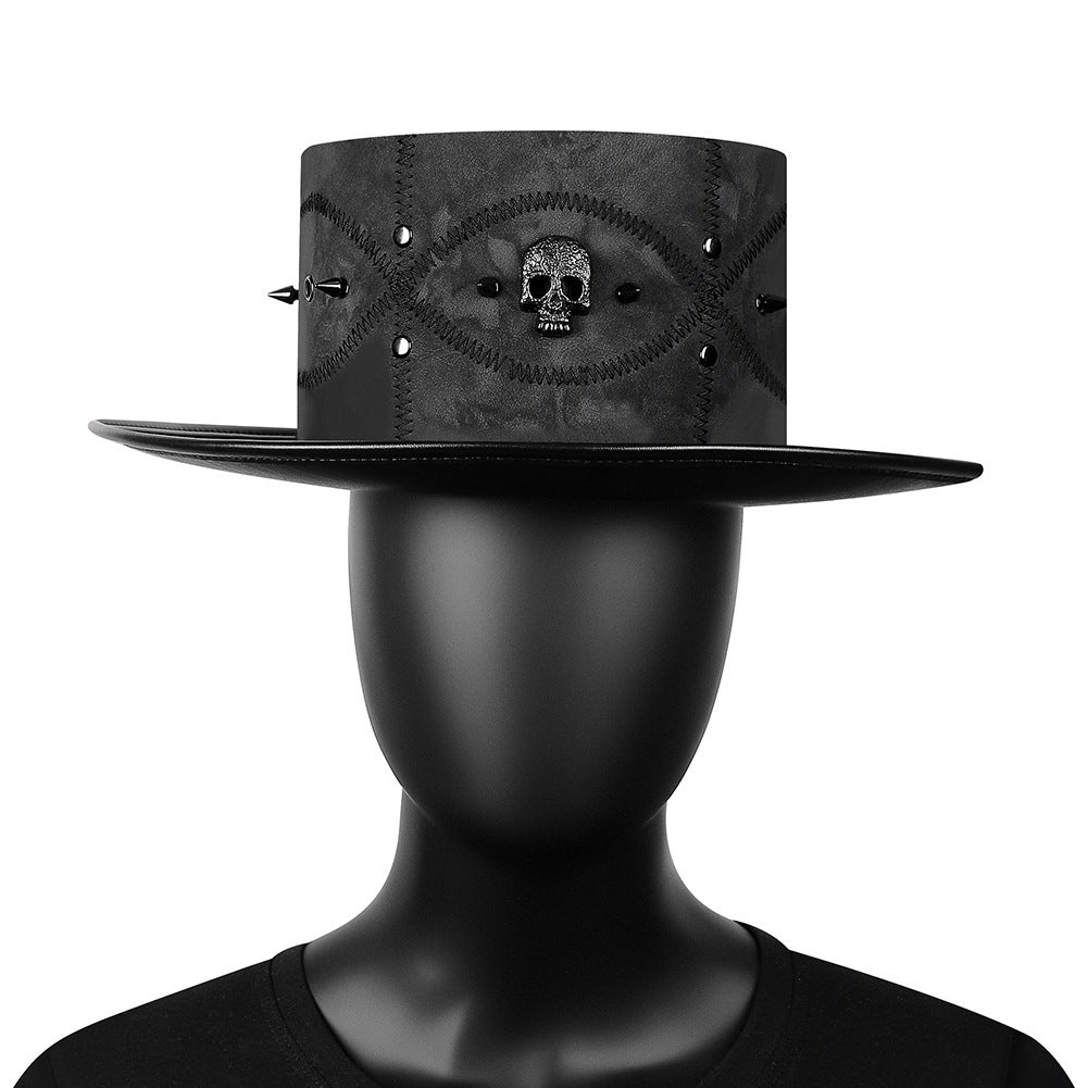 Black Skull Plague Doctor Hat - Goth Mall