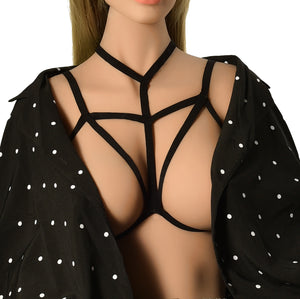 Geometric Cage Harness Bra - Goth Mall