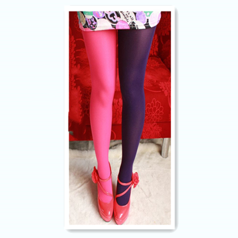 Black & Red Dual Coloured Tights