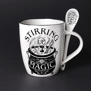 Stirring Up Magic Mug & Spoon Set - Goth Mall