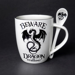 The Dragon Is Stirring Trouble Mug & Spoon Set - Goth Mall