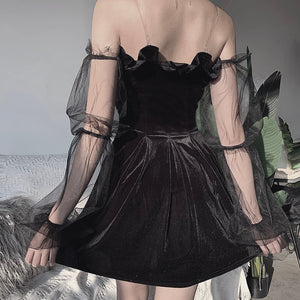 short modest black goth club dress Amazon.com: Women's Vintage Gothic Punk Mini Dresses Black Lace Long Sleeve Lolita Mini Dress Goth Aesthetic Clothes Black Small : Clothing, Shoes & Jewelry