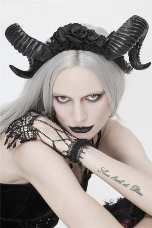 Dark Rose Headpiece - Goth Mall