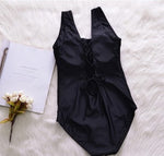 black gothic one piece swimsuit 
