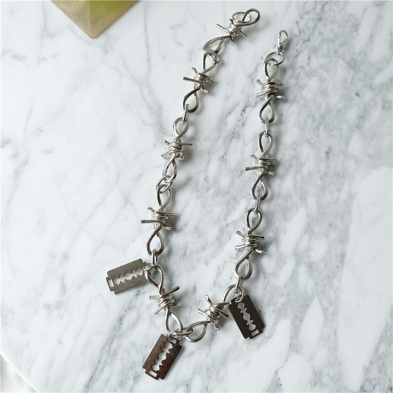 Razor Blades Necklace Chain - Goth Mall