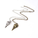 Raven Skull Pendant Necklace - Goth Mall