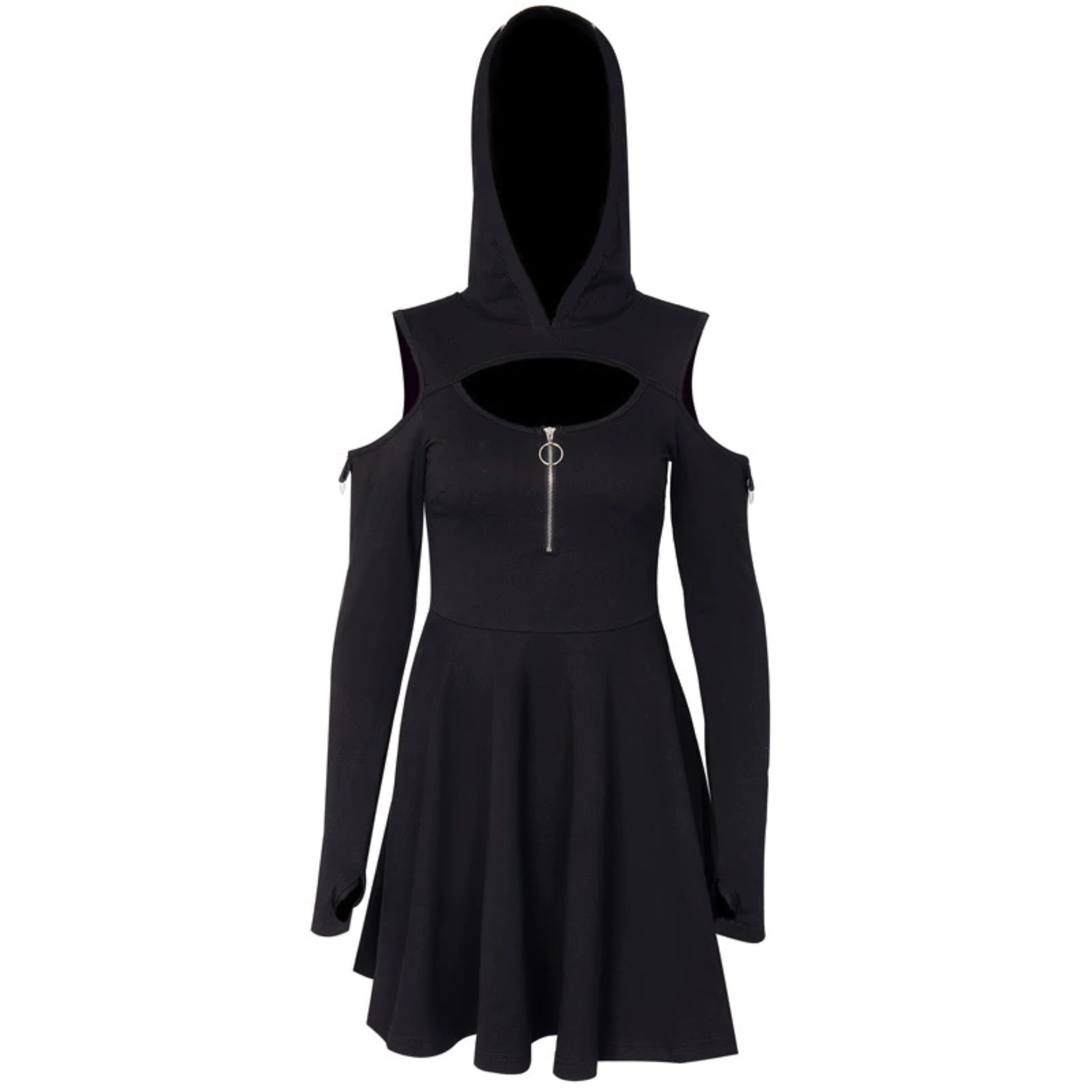 Black Sweatshirt Dress, Hoodie Sweatshirt, Hoodie Dress, Cyberpunk Dress,  Plus Size Hoodie, Gothic Dress, Cyberpunk Clothing, Sport Dress -   Israel