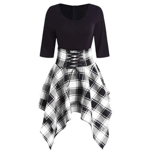 The Tartan Corset Dress - Goth Mall