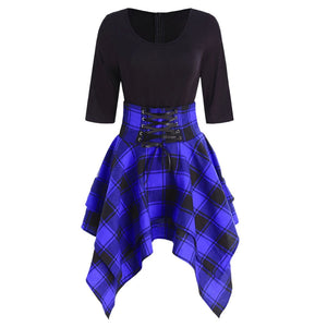 The Tartan Corset Dress - Goth Mall