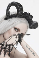 Dark Rose Headpiece - Goth Mall