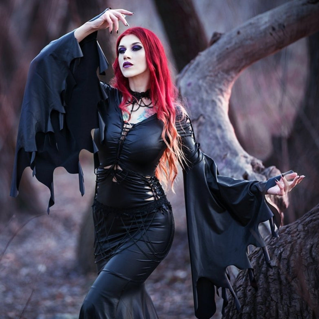 The Latex Morticia Gown | Goth Mall