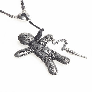 Voodoo Doll Pendant Necklace - Goth Mall