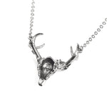 White Hart Black Rose Necklace - Goth Mall